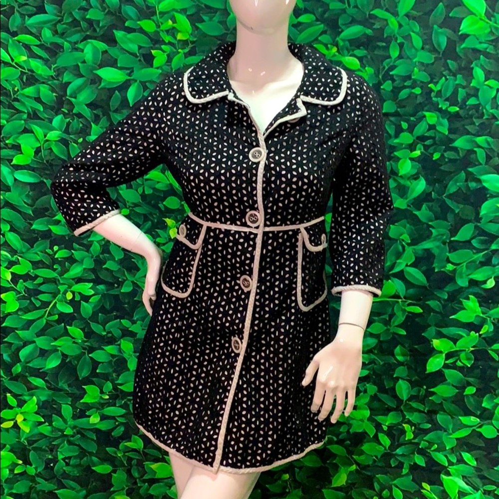 ELLA ROSE eyelet laser cut retro car coat 10 m fun